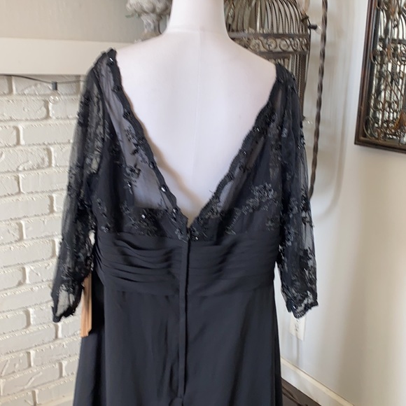 LIGHT IN THE BOX BLACK LACE 3/4 SLEEVE FORMAL EVENING DRESS 24W NEW - Picture 7 of 10